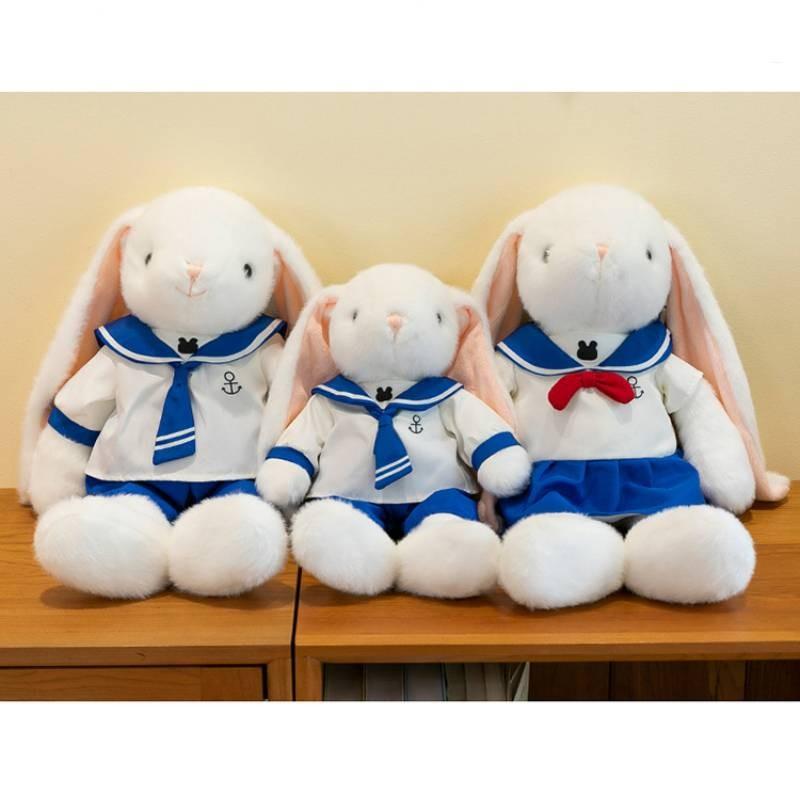 Rabbit Plush Navy Toy Cute Cartoon Girl Children Birthday Holiday Gift Doll