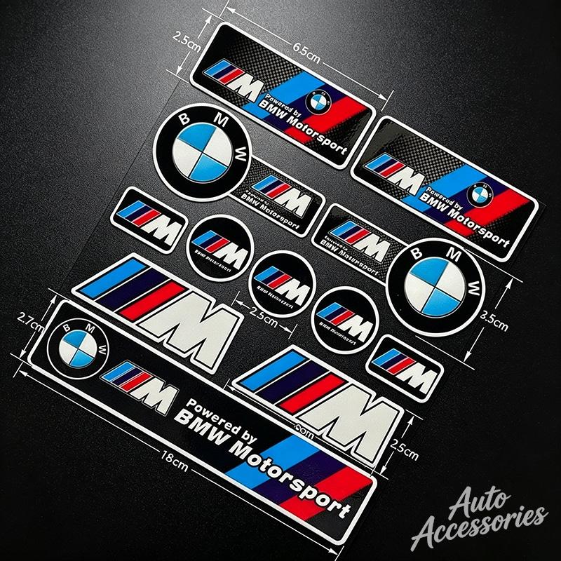 MLKL5 High Reflective Car Badge Decor Stickers Car Motorcycle Night Driving Safety Luminous Decals For BMW 1 3 5 7 Series X1 X3 X5 X7