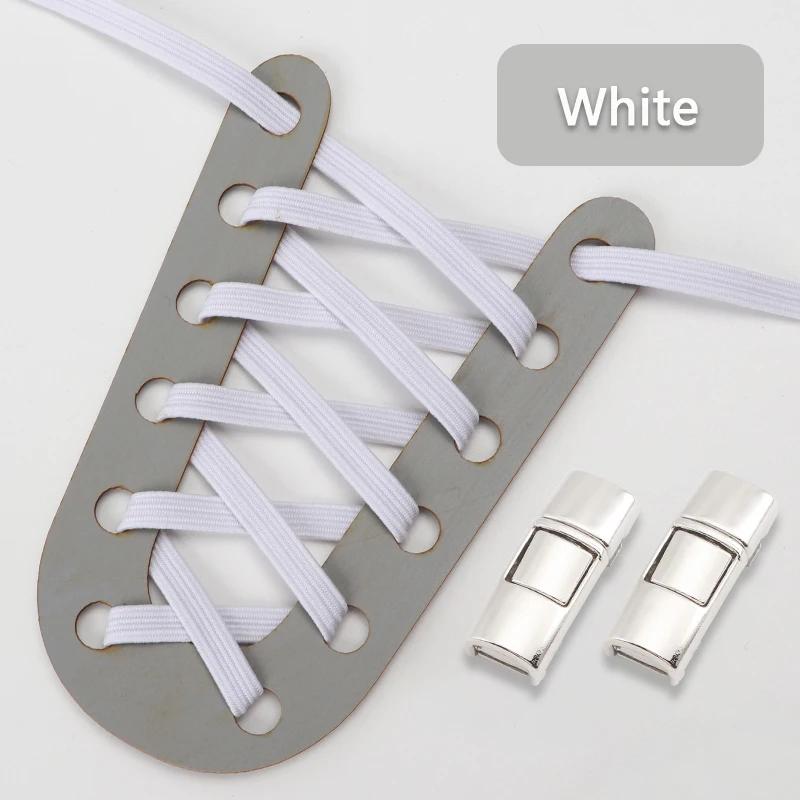 Lock Shoe laces without ties Elastic laces Sneakers Kids Adult Flat No Tie Shoelaces Rainbow Glitter Shoelace Shoes Accessories