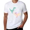 Two Lil Dinos Tshirt Casual Pattern Print Tee Shirt