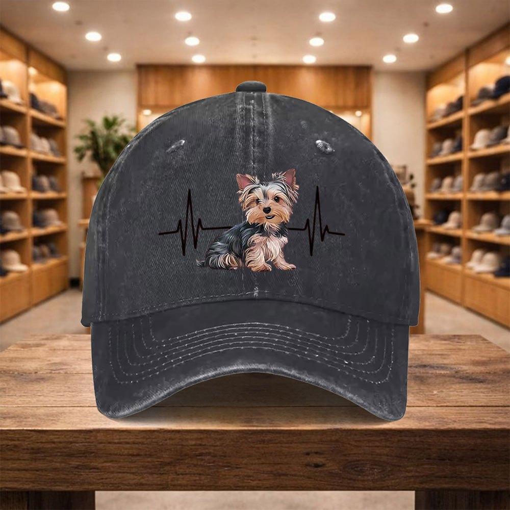 PC Yorkshire Terrier Baseballkappe für Herren Damen Verstellbare Snapback-Kappe mit Yorkie-Hund Leicht Geeignet für Reisen B