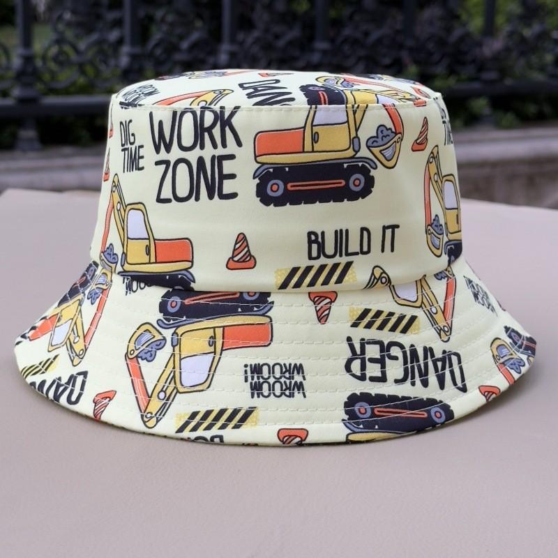 

Boys Cartoon Print Doublesided Sun Hat With Wide Brim For Summer Outdoor Sun Protection