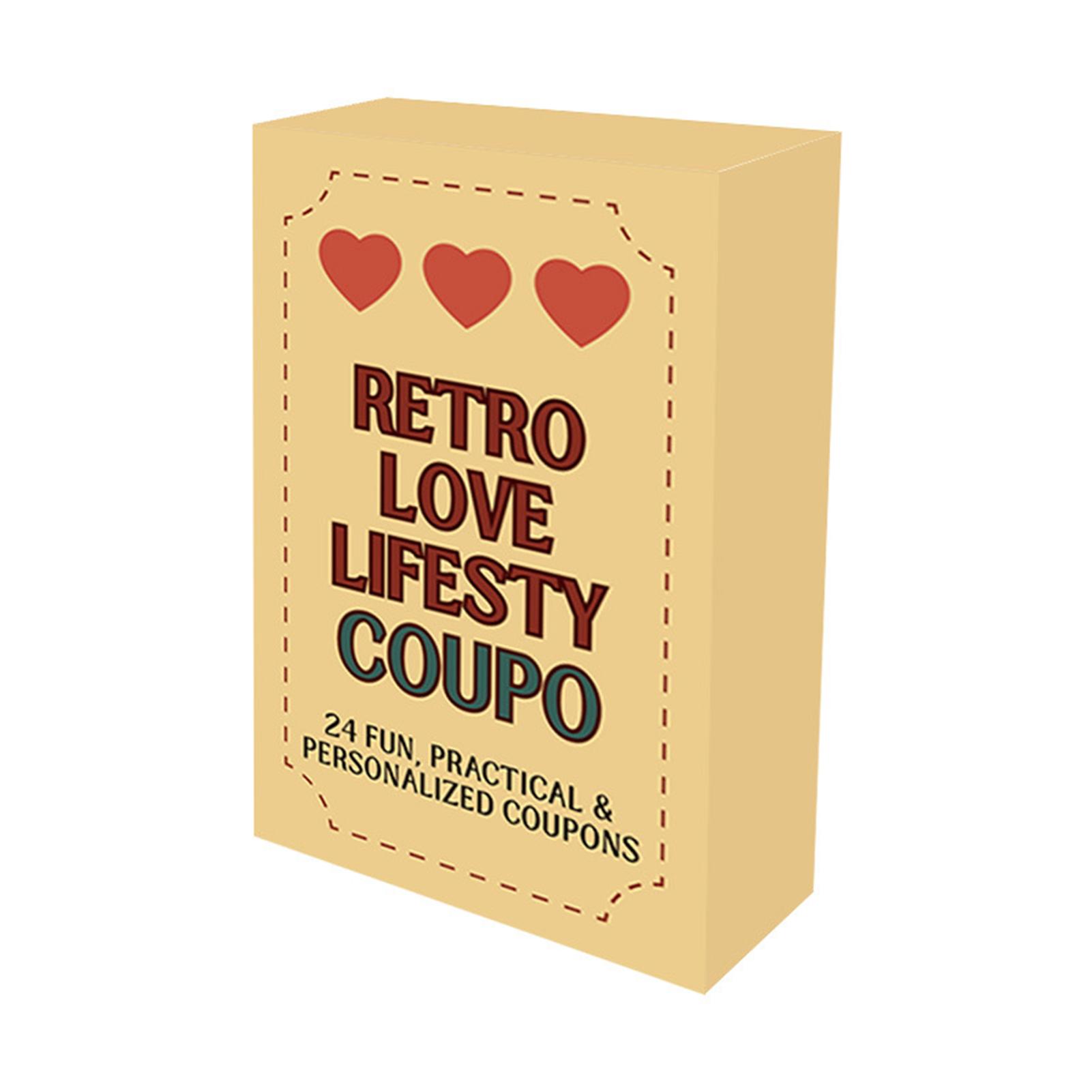 

24Pcs Vintage Love Coupons Creative Gift Cards for Valentine s Day Anniversary Wedding Romantic Occasions
