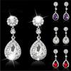 Women Charm  Bridal Water Drop Earrings Wedding  Stud Earings