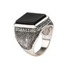Lyx Mellanöstern Stor fyrkantig strass Män Finger Ring Smycken Dekor Present