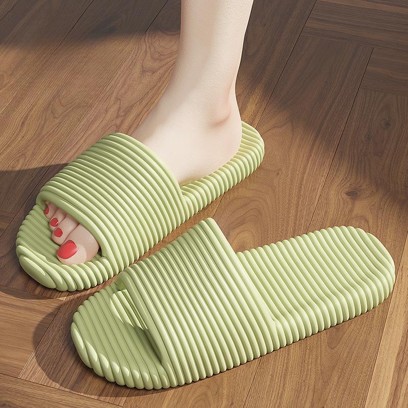 Striped Bathroom Slippers for Women, Summer Household Bathroom Anti-slip, Men's Indoor Household Cool Slippers for Women