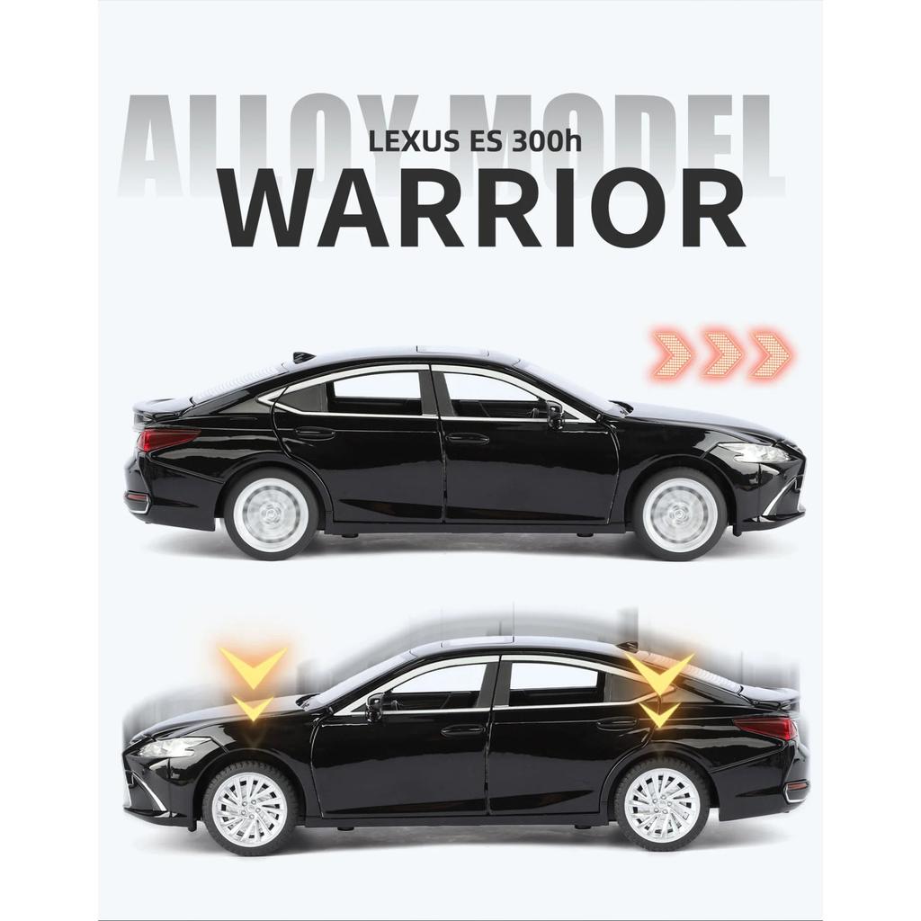 1/24 Lexus ES300h Alloy Car Model Diecasts Metal Luxy Vehicles Car Model High Simulation Sound and Light Collection Childrens Toy Gift