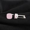 Rose Chalcedony Gemstone 925 Sterling Silver Handmade Jewelry Designer Cufflink 1" For Him CL-9-16