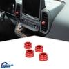 4x Center Air Conditioner Outlet Vent Ring Cover Trim for Ford Bronco Sport Red