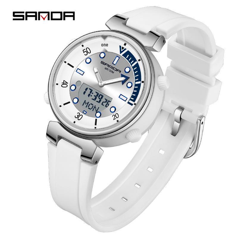 Sanda Youth Luminous Multi-Functional Waterproof Wristwatch