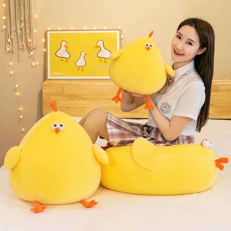 Funny Fat Chicken Plush Toys Pillow Soft Simulation Cute Plushie Dolls Neck Pillow Stuffed Animal For Boys Girls Festival Gifts
