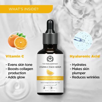The Man Company Ultimate Vitamin C Care Kit With Wash & Serum | Boost Collagen | Glowing & Brightening Skin | Soft & Supple (2 Items)