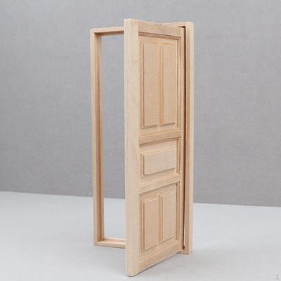 1:12 Puppenhaus Tür Mini Modell, Lebensszene Unbemalte Holztür, Simulationszubehör Spielzeug für DIY