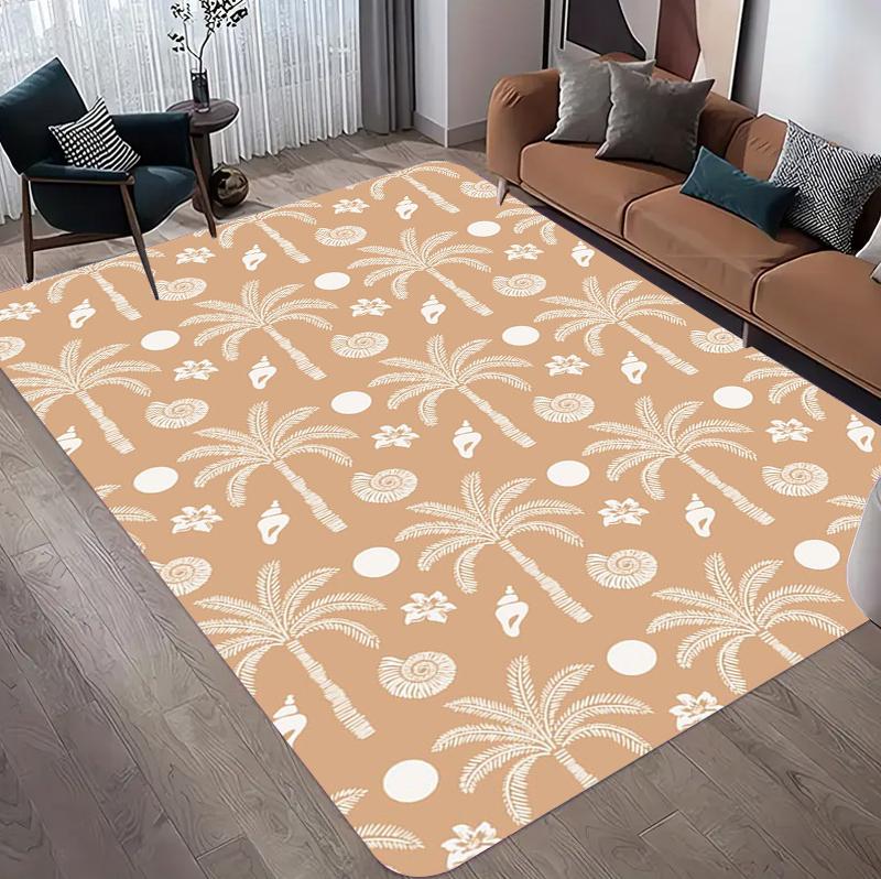 Coconut Tree Bohemian-style Printed Carpet Living Room Bedroom and Corridor Home Decoration Rugs Kitchen Non-slip Mat Door Mat
