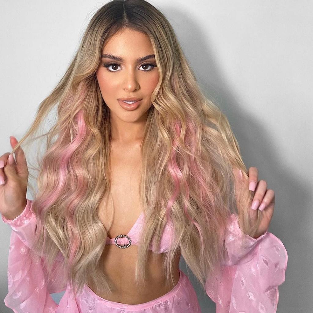 Xuchang European American Wig Women's Front Lace Small Cross Dyeing Long Curled Hair Chemical Fiber Headset Foreign Trade Wigs