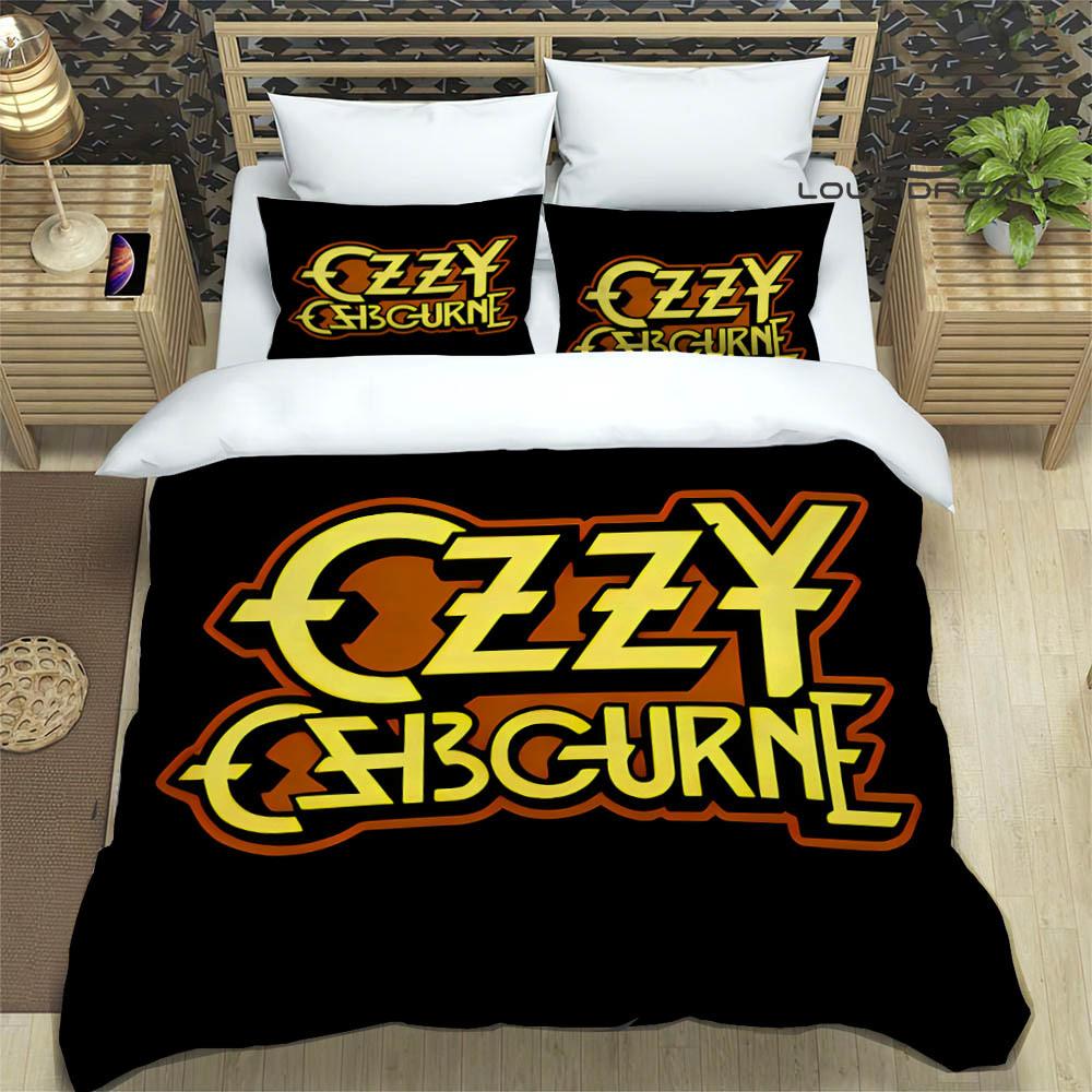 Set Biancheria da Letto Stampati Ozzy Osbourne squisito set di biancheria da letto copripiumino set piumone set biancheria da letto lusso regalo di compleanno