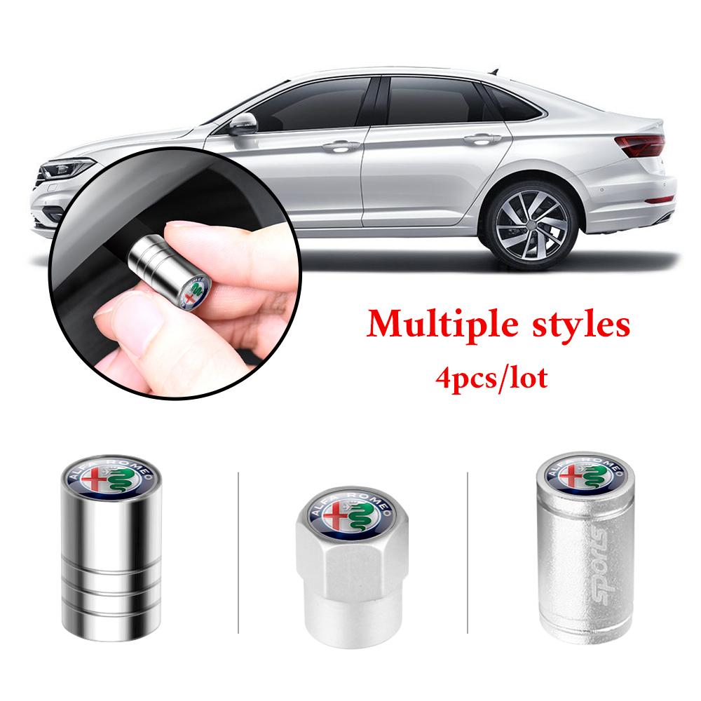 4Pcs 3D Metal Alloy Car Wheel Tire Valve Stem Caps Cover For Alfa Romeo 159 Mito Tonale Stelvio Giulietta Giulia TZ3 Car-Styling ysdf45