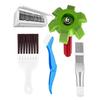 S.fields.inc 4-Piece Air Conditioner Brush Set for Sirocco Fan, Filter Cleaning, Aluminum Fin, and Interior Cleaning, Groove Brush