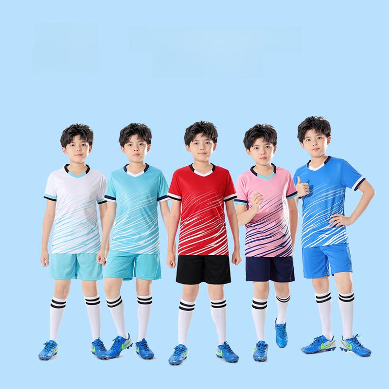 Schnelltrocknender, atmungsaktiver Fußball-Trainingstrikotanzug für Kinder – schweißabsorbierende Mannschaftsuniform für Jungen