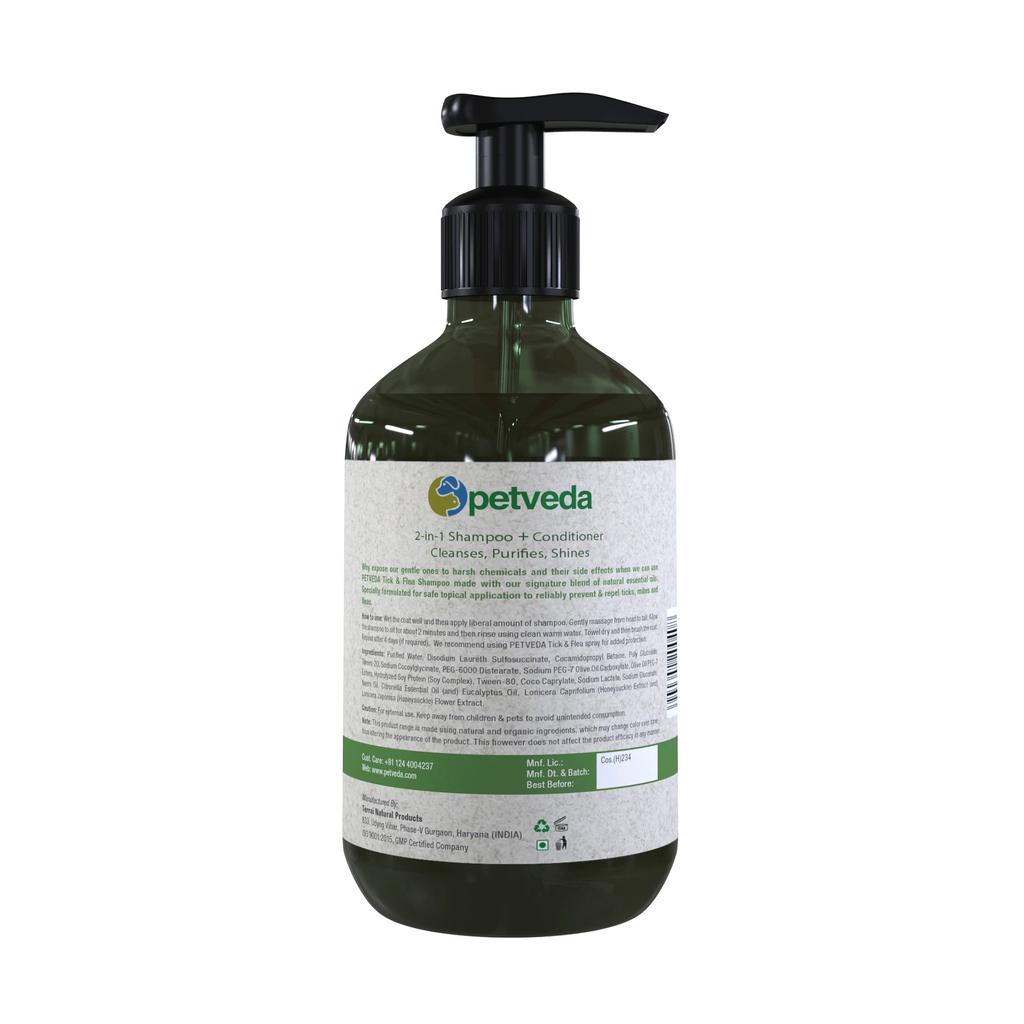Tick and Flea Shampoo (500 Ml), Tick and Flea Repelling Shampoo Petveda
