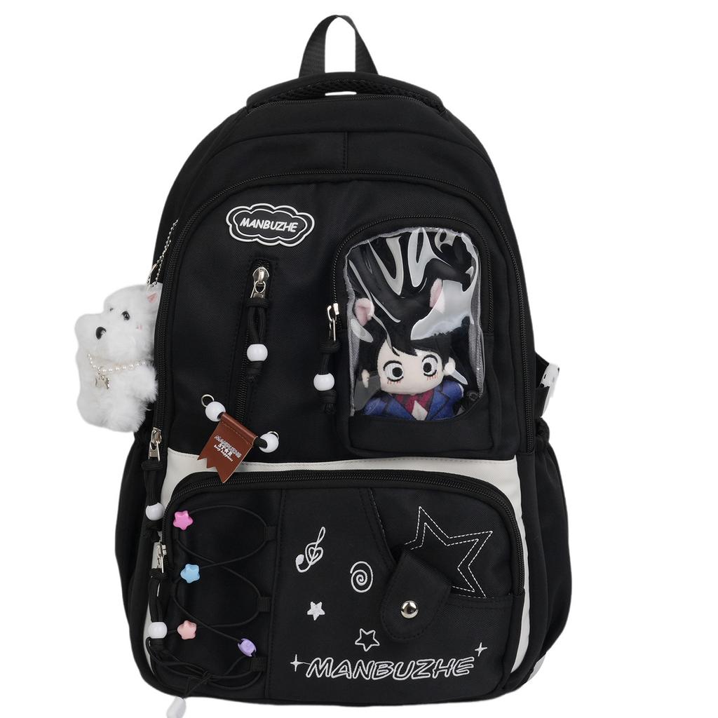 New junior high school student schoolbag large-capacity hanging trolley case wear-resistant and dirt-resistant college student casual backpack