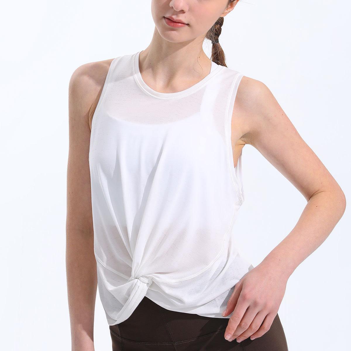 

Женский спортивный топ без рукавов из прохладного ледяного шелка - Быстросохнущий дышащий топ для йоги Extra Large