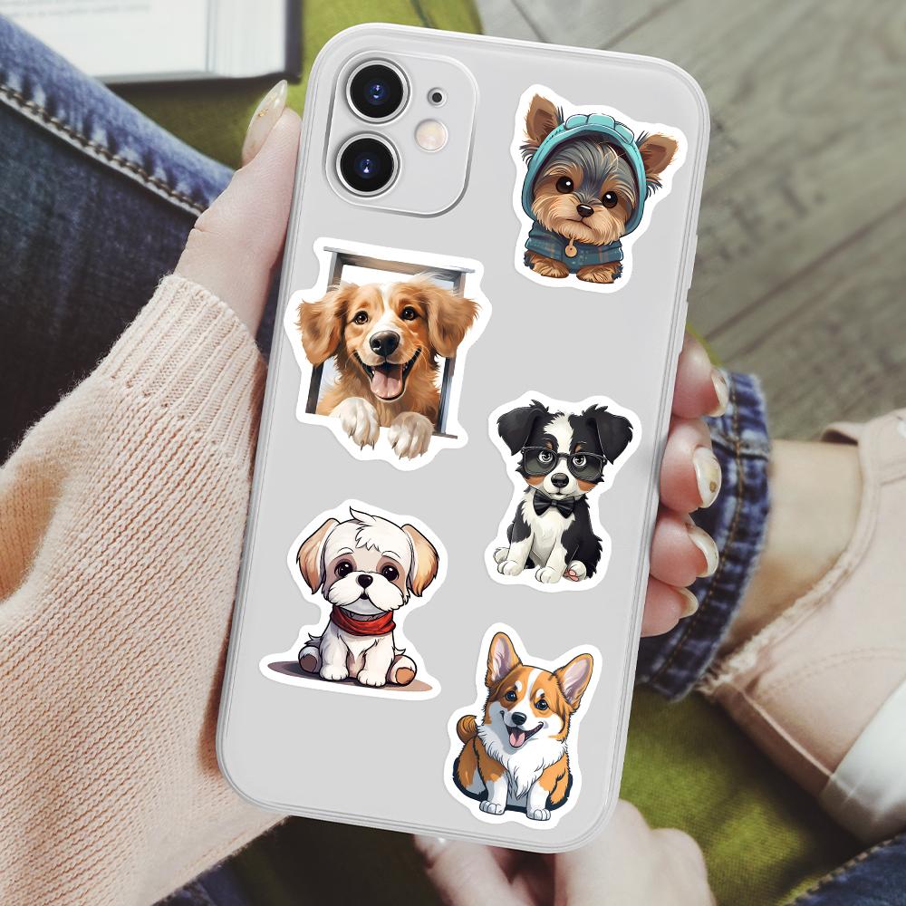 Cute Cartoon Puppy Dogs Stickers Kawaii Pet Animals Diy Kid Toys Gift Decal For Laptop Scrapbook Phone Journal Bottle Waterproof