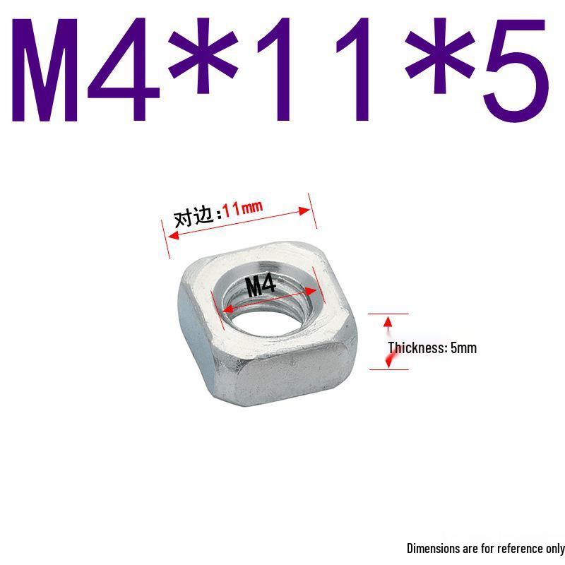Galvanized Thin Square Nut Cap M4-M16