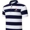 Tricou polo pentru bărbați, de vară, cu mânecă scurtă, brodat, lejer, cu dungi