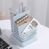 PP Hollow Plastic Desktop Multi Compartment Pen Holder with Phone Stand Slot Desk Stationery Organizer for Students