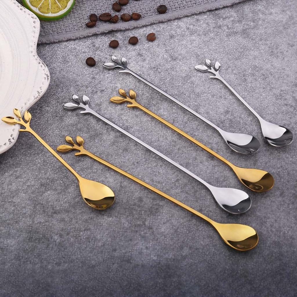 Spoon Dessert Desserts Seafood Stainless Steel Cocktail Creative Metal