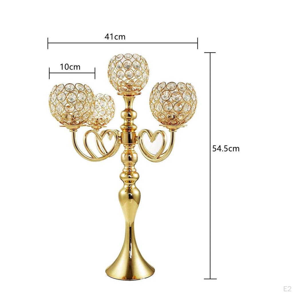 Kandelaber Tischdekoration Kerzenständer Eleganter Eisen 5 Arm Metallhalter Schüssel Kerzenständer