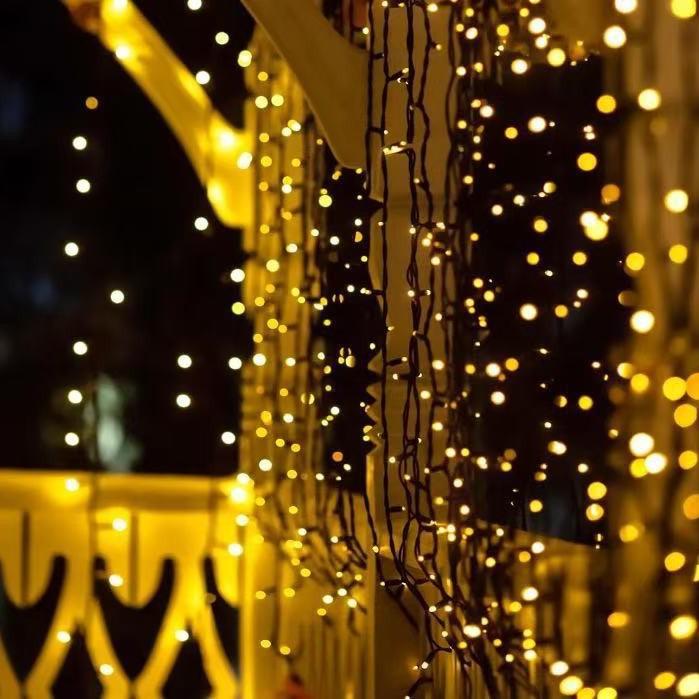 Waterproof LED Solar String Lights for Outdoor Courtyard, Christmas Decor, 8 Modes, Camping & Engineering Use.