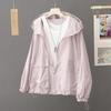 Women Summer Loose Thin Design Breathable Sunscreen Coat Outdoor Thin Quick-Drying Top