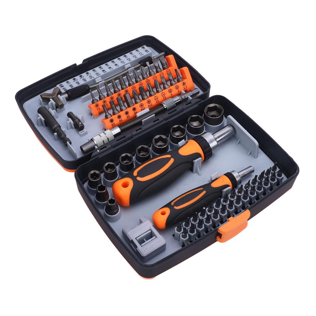 68 in 1 Ratchet Screwdriver Set CRV Steel Magnetic Screwdriver Bits and Sockets Set with Ratcheting