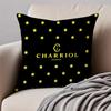 Fashion Modern Luxury CCharriols Cushion Cover Pillowcase Antidustmite Invisible Zipper Short Plush Sofa Cushion
