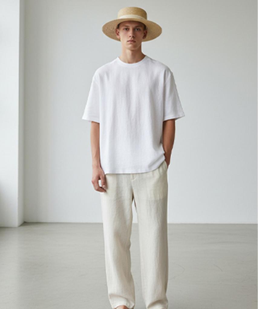 Yunibeosyeolkemiseuteuli Sweet Beige Flat Panama Hat Panama Hat