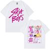 New Movie Anime KPop Demon Hunters Saja Boys Tshirt Men Women Trend Harajuku Cosplay T Shirt Loose Cozy Cotton Casual T Shirts