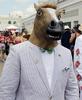 [ShuaWdk] Maschera Cavallo Divertente, Cosplay di Halloween, Maschera Animale, Copricapo, Maschera, Travestimento, Mostro, Maschera di Gomma Realistica per Halloween (Nuova Maschera a Testa di Cavallo)