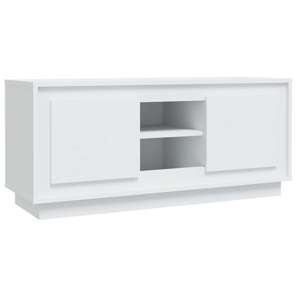 Vidaxl TV Cabinet, White, 102X35X45 Cm, Wood-Based Material