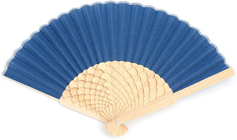 

Веер Shoroku LOTUS в коробке, подарочный подарок на день, стильный дизайн, Sensu Blue [Nishikawa Shoten] (синий) мамин