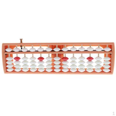 Kunststoff-Abakus 13 Ziffern Weiße Perlen Zählhilfe für Mathe-Lernen