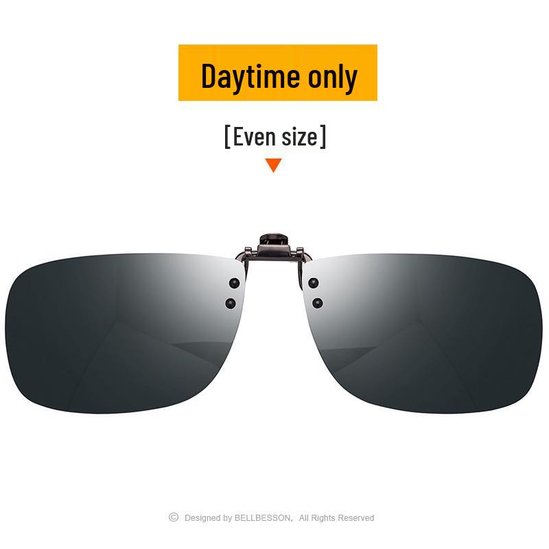 Polarisierte Nachtsicht-Aufsteckbrille, Blendfreie Brille für Tag/Nacht zum Autofahren für Myopie, Unisex