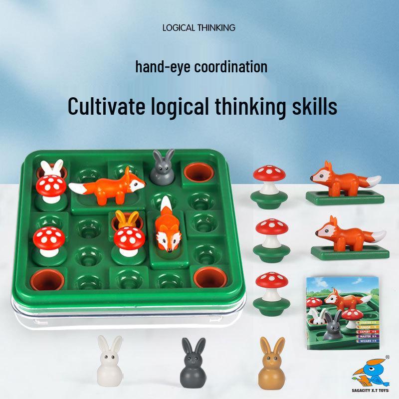 Little Darling Rabbit Jump: Kids' Educational Toy for Logic & Spatial Thinking, Perfect for Parent-Child Play.