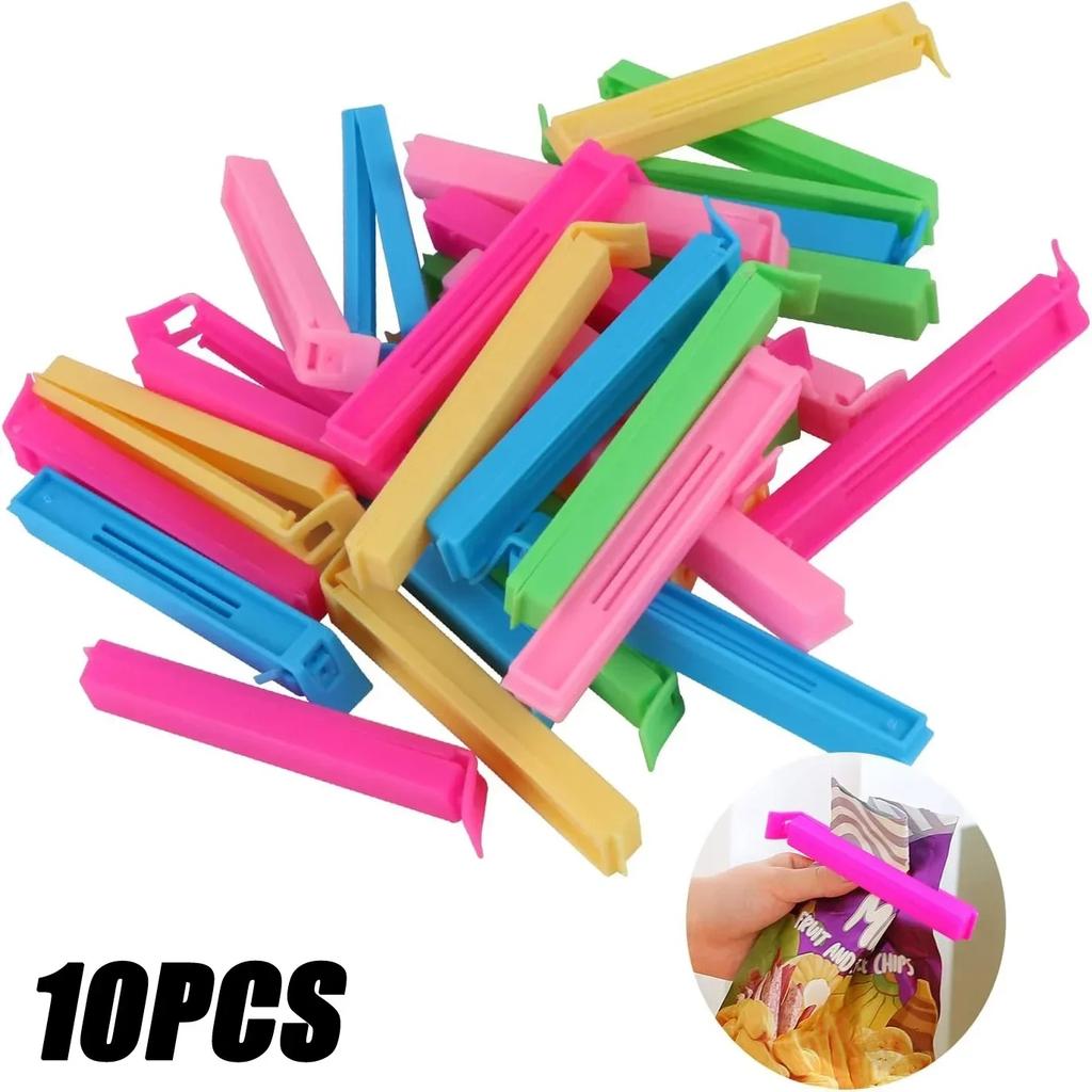 Kitchen Accessories Food Bag Clips 5/10/20PCS Kitchen Storage Food Snack Seal Sealing Bag Clips Sealer Clamp Plastic Tool