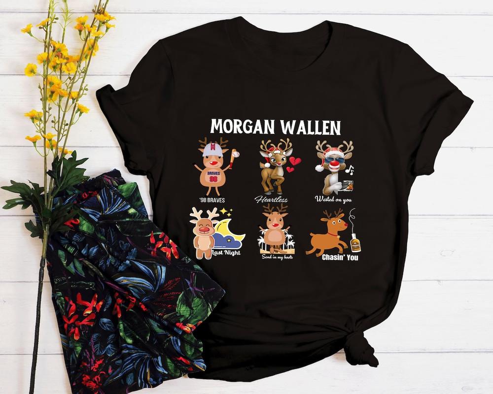 Christmas Morgan Wallen Gift Funny Morgan Wallen Gift Xmas Ugly sHirt Unisex T-Shirt XXL