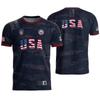 Men's USA Football Graphic Jersey Short Sleeve Crew Neck T Shirt Athletic Fit Lightweight Soccer Top for Outdoor Sports and Casual Wear