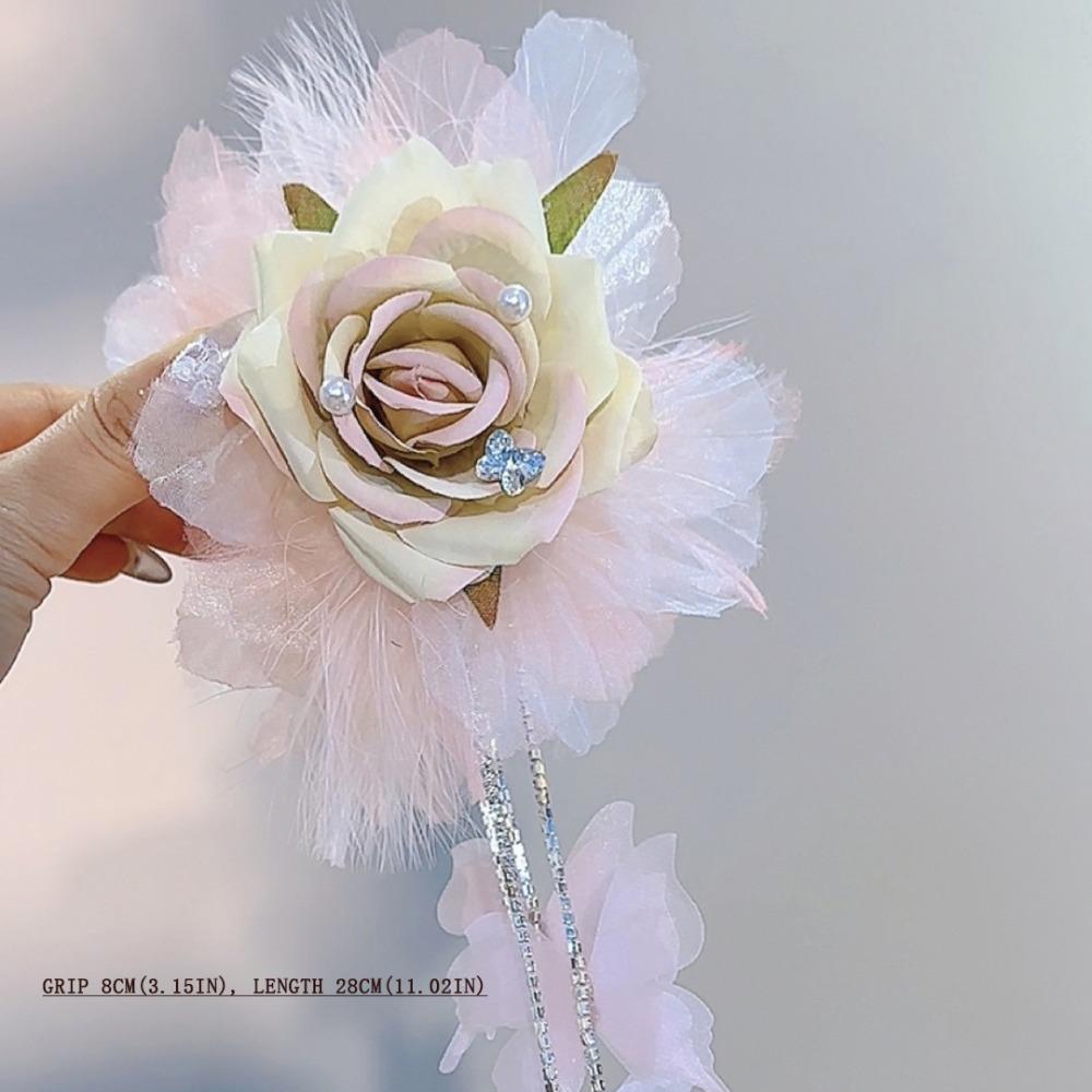 Tassel Hair Clip Flower Grasping Clip New Chinese Style Bow Hairgrips  Hair Accessories