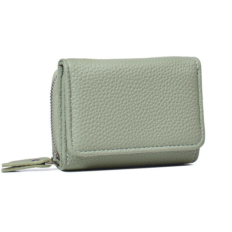 Japanese Style Women's Tri-fold Mini Leather Wallet: Large Capacity Multifunctional Coin Purse