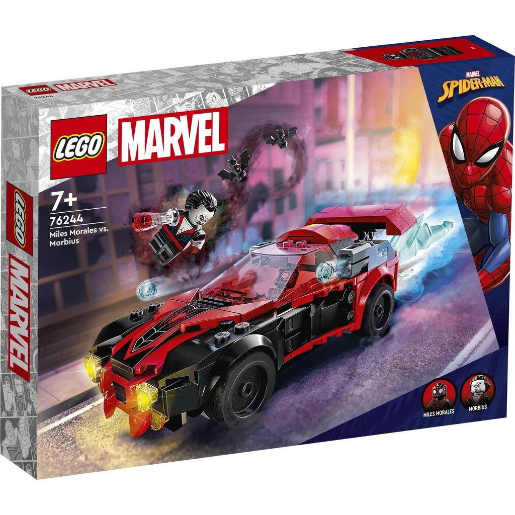 LEGO Super Heroes Marvel Miles Morales Morbius 76244 Toy Block Present American Comics Superhero Movie Boys Ages vs. 7+